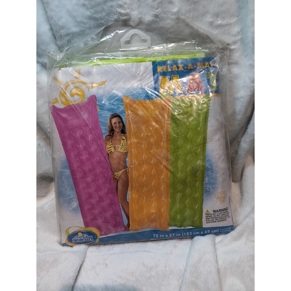 INTEX The Wet Set Swim Pool Air Mat Raft Float 72"X27" Various Colors Adult Use